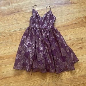 Urban Outfitters Kimchi Blue Metallic Mini Dress